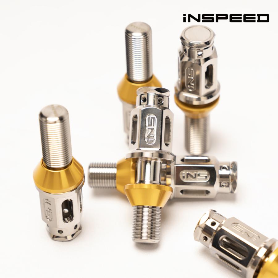 超軽量】INSPEED チタンホイールボルト（ラグボルト）M12×1.5 チタン 