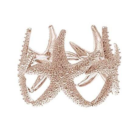 100 品質保証 テクスチャ 光沢 レディース 新品 Alilang 日常を彩る 素敵な海外輸入品をお届けいたします ヒトデ ステートメントブレスレット カフ バングル ストレッチ レディースアクセサリー Amjaytestpharmacy Com