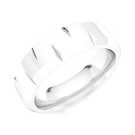 定番  ［新品］Diamondere 米国サイズ4〜12 男性用 5.5mmバンドリング 14Kホワイトゴールド 天然認定結婚指輪 キーボード