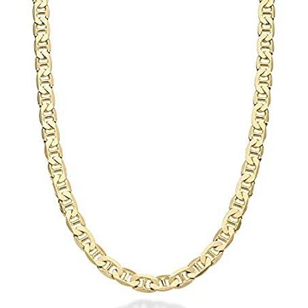 新作ウエア ダイヤモンドカット 6mm イタリア シルバー スターリング オーバー ゴールド 18k ソリッド 新品 Miabella 日常を彩る 素敵な海外輸入品をお届けいたします ソリッド リ マリナー フラット メンズアクセサリー