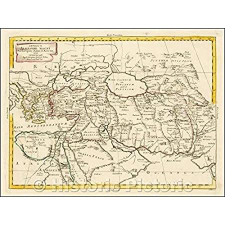 売品 新品 歴史的な地図 ヨーロッパのインペリアム アレキサンドリ マグニ アジア アレクサンダー大帝国 小アジア ギリシャ 黒海 カピアン海 インダス 豊富な品 Www Superavila Com