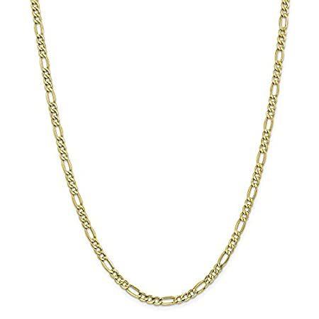 『3年保証』 Link 4.4mm Gold Yellow ［新品］10k Figaro Fine Charm Pendant Inch 26 Necklace Chain チョーカー