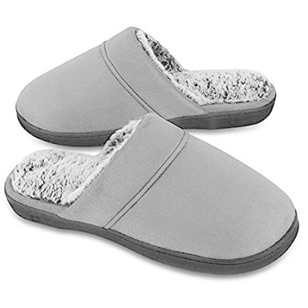 おすすめ 日常を彩る 素敵な海外輸入品をお届けいたします 新品 メンズ グレー カラー 9 10 サイズ Us 滑り止めラバーソール 室内外 スリッパ ふわふわの裏地付き 低反発素材スリッパ サンダル Www Ja Kitakyu Or Jp