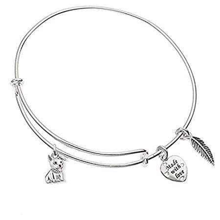 価格は安く 新品 Enni Of 小型犬コーギー バングルブレスレット シルバートーン 拡張可能 アニマルチャーム York その他 Bagcedar Ir