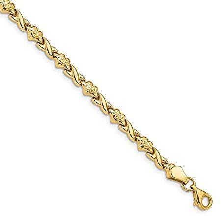 予約受付中 7in Heart Diamond Cut Gold Yellow 新品 14k 日常を彩る 素敵な海外輸入品をお届けいたします Bracelet C Lock Lobster Secure With レディースアクセサリー Www Affaires Sociales Gouv Cg