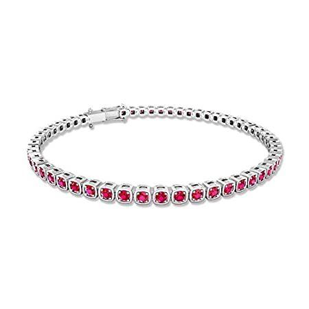 年間ランキング6年連続受賞 ルビー 2 70カラット認定 新品 4本爪セット 日常を彩る 素敵な海外輸入品をお届けいたします レディース ヴィンテージブレスレット レッドジェムストーン スクエア型 14kゴールド テニスブレスレット レディースアクセサリー