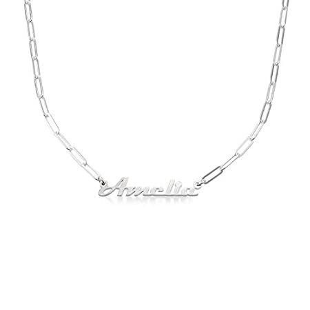 【時間指定不可】 ［新品］Oak&Luna Link Chain Name Necklace in in Sterling Silver 925 / Gold Plating ネックレス、ペンダント