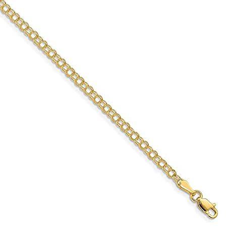 Double Solid 3mm ［新品］14k Link DO553-7 style 7in Bracelet Charm ブレスレット 新到着