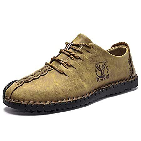 高価値 ［新品］Men's Drivin Breathable Outdoor Shoes Hand-Stitching Loafers Leather Casual その他ブーツ
