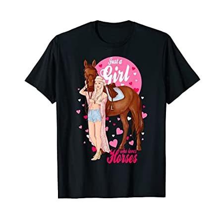 ［新品］Teen Girl With Her Horse - Horseback Riding Equestrian Girl T-Shirt