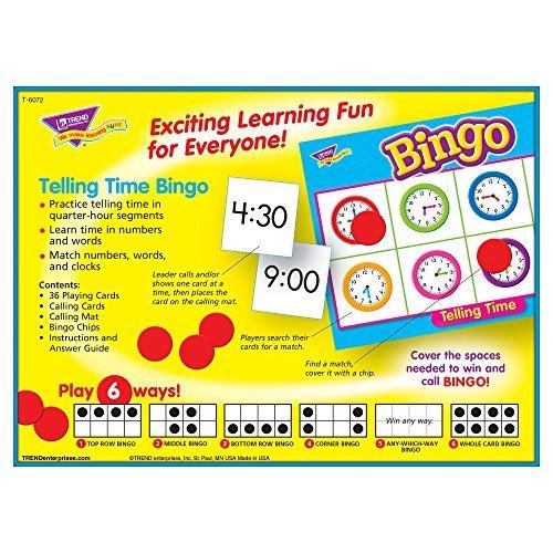 トレンド 英単語 ビンゴゲーム 時刻を言おう Trend Telling Time Bingo Game T-6072｜aobashop｜03