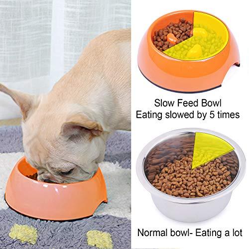 SuperDesign 犬猫用ボウル　ペット食器　早食い防止　食事　滑り止め　小中型犬用　給餌器　洗いやすい　ペット皿　ゆっくり食べる食器｜aobashop｜03