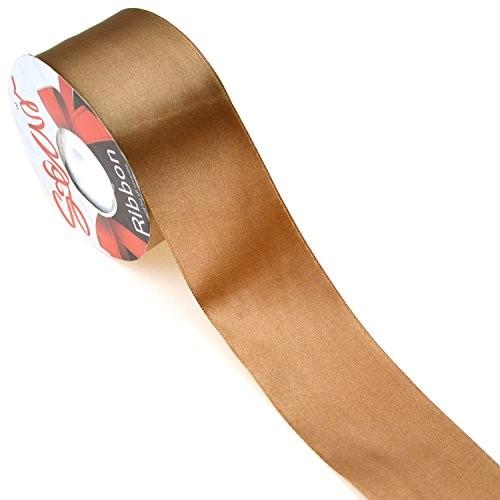 注目のブランド Nippontstar 花束リボン Diy用サテンリボン 幅50mm 長さ22m工芸品 飾り リボン 50mm X 22m チョコ色