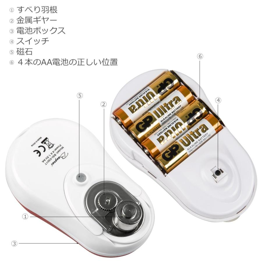 邦悦電動缶切はインテリジェント自動停止効能を持っているハイエンド缶切である。 (赤い)｜aobashop｜03