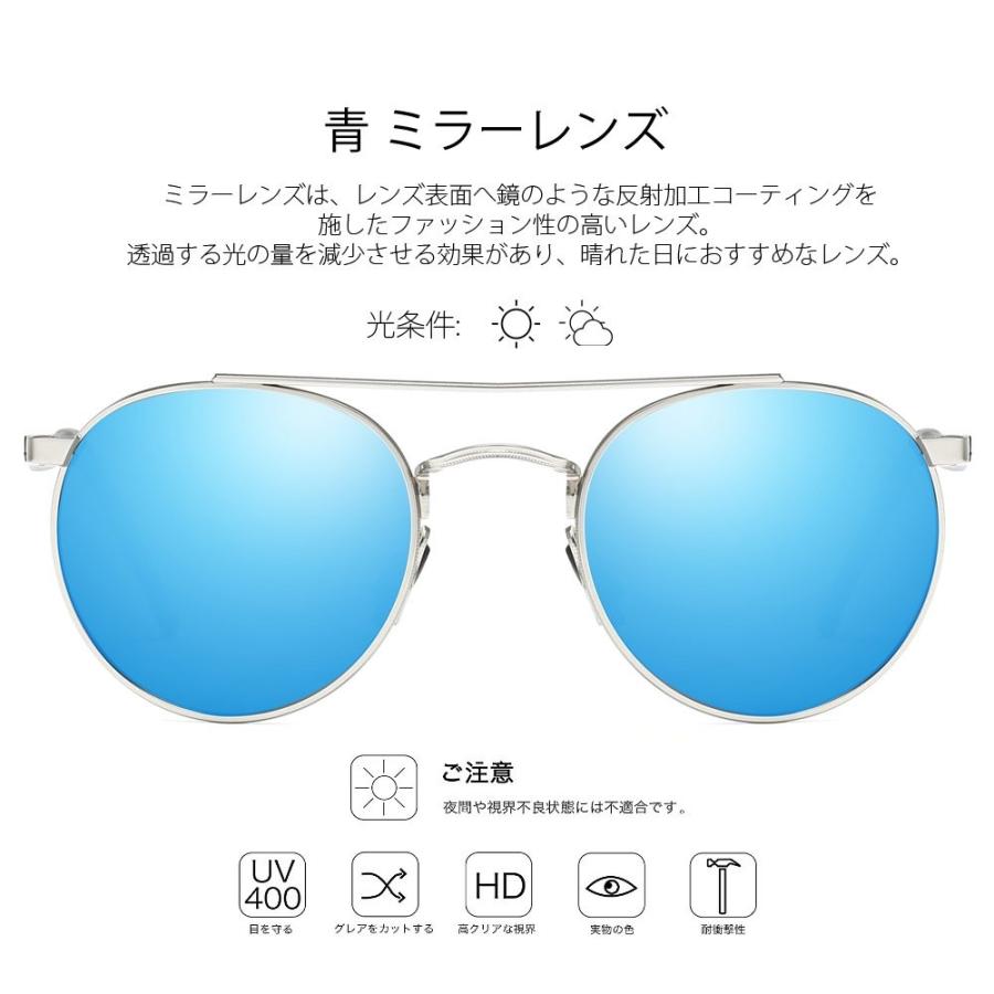Zhile クラッシク丸型偏光レンズサングラス超軽量男女兼用レディースメンズuvカット収納ケース付き 青 S Aobashop 通販 Yahoo ショッピング