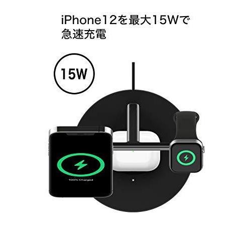 Belkin ワイヤレス 充電器 MagSafe認証品 iPhone 12 最大15W ホワイト