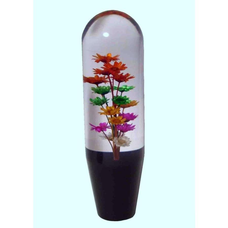 ギフ_包装】【ギフ_包装】クリスタルシフトノブ 水中花 長さ150mm×太さ