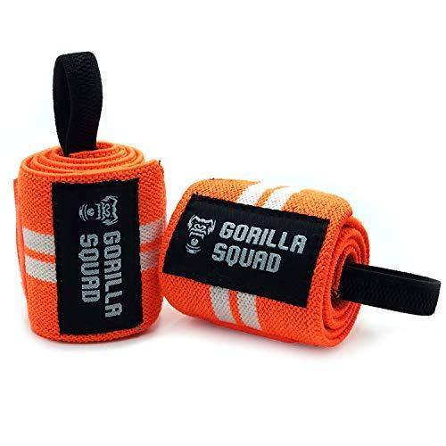 GORILLA SQUAD リストラップ 手首の保護 ウエイトリフティング トレーニング サポーター (オレンジ)｜aobashop｜07