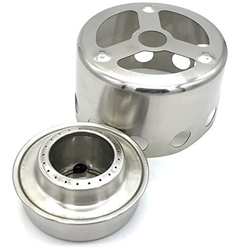 Active Island アルコールストーブ ステンレス 五徳 風防 付き ソロ キャンプ A36 ステンレス鋼 お手頃価格