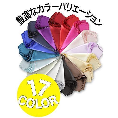 [Freate] ポケットチーフ シルク100% 大判35×35cm ホルダー＆折り方ガイド付き (ペールイエロー)｜aobashop｜05