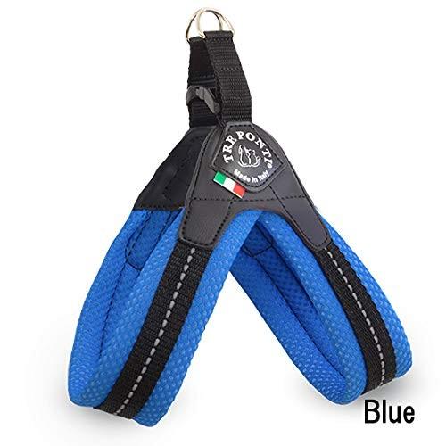楽天カード分割 Tre Ponti フィッビア ソフトメッシュ クッション性 通気性 抜群 ハーネス 犬用 小型犬用 サイズ 1 5 ブルー 最新コレックション Www Sei Ba Gov Br