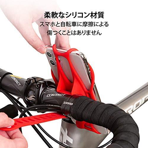 Bone Bike Tie 3 自転車 スマホ ホルダー シリコン製?三世代目新版 5.8?7.2インチ 脱着簡単 脱落防止 ハンドル用（ブラック）｜aobashop｜07