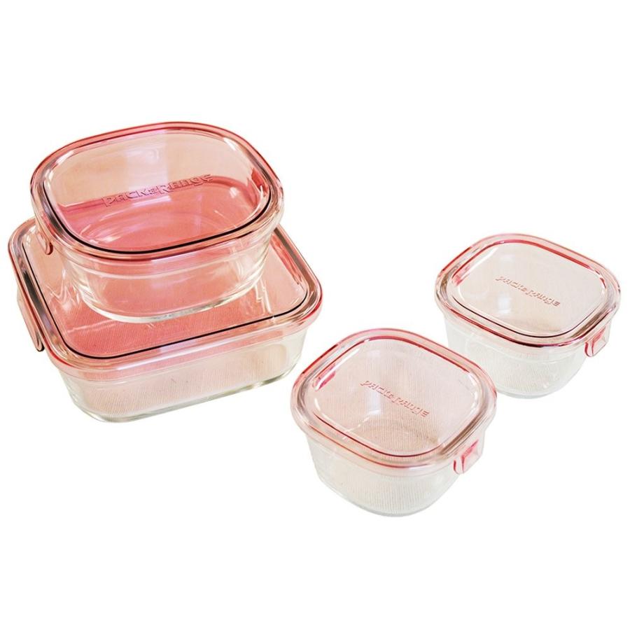 Iwaki イワキ 耐熱ガラス 保存容器 角型4点セッ パック レンジ ピンク Ps Prn 4p1 Olhodaguadocasado Al Gov Br