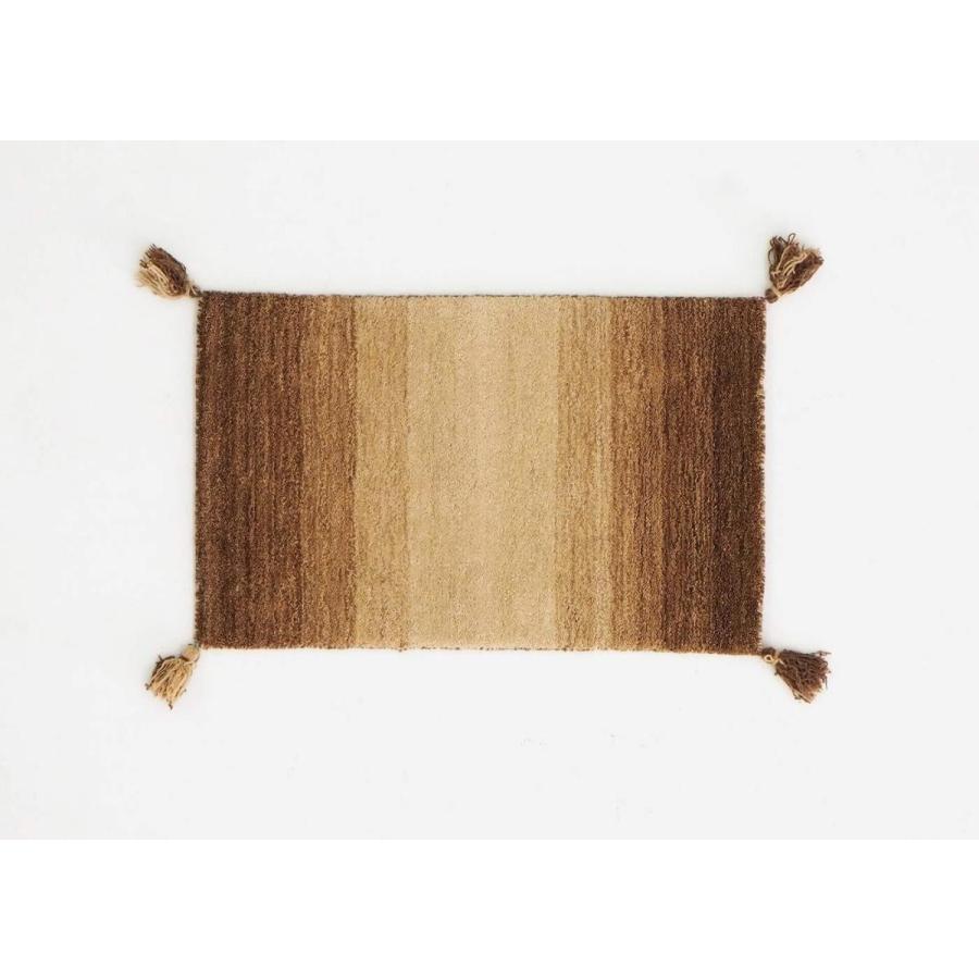 萩原 玄関マット ベージュ 約45x75cm ギャッベ マット Gradation Rainbowbookclub Org