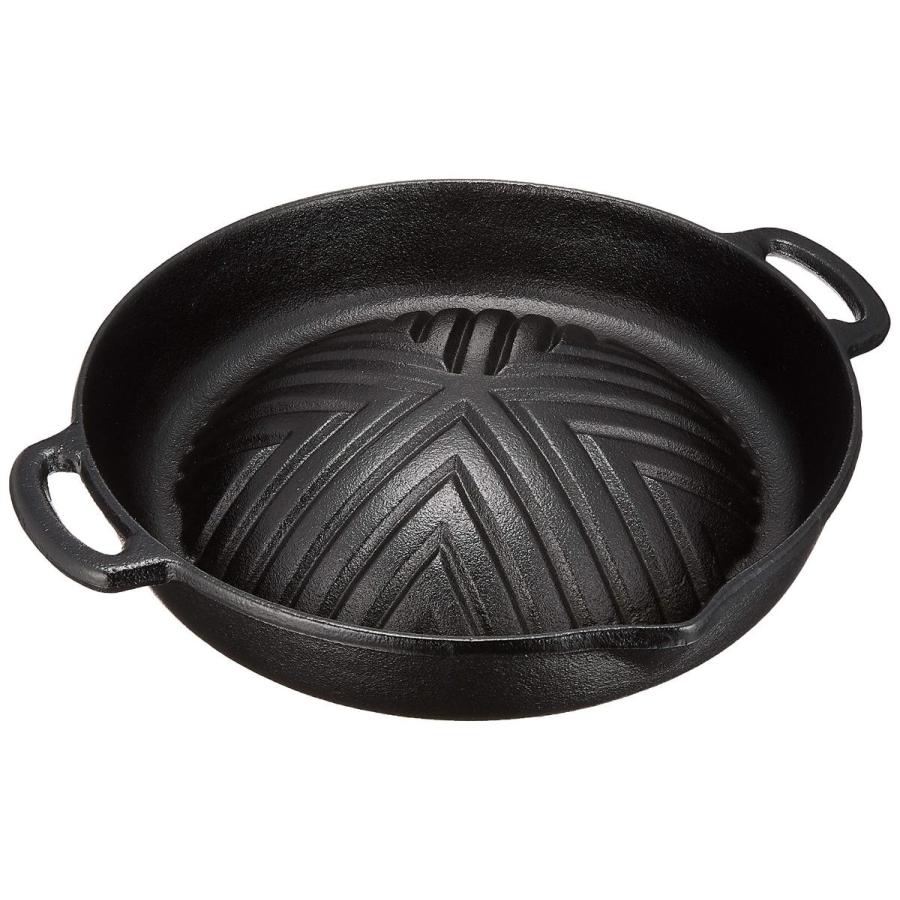 アサヒ 鉄深型ジンギス鍋 29cm (H-305-30) 鋳鉄 台湾 QGV10