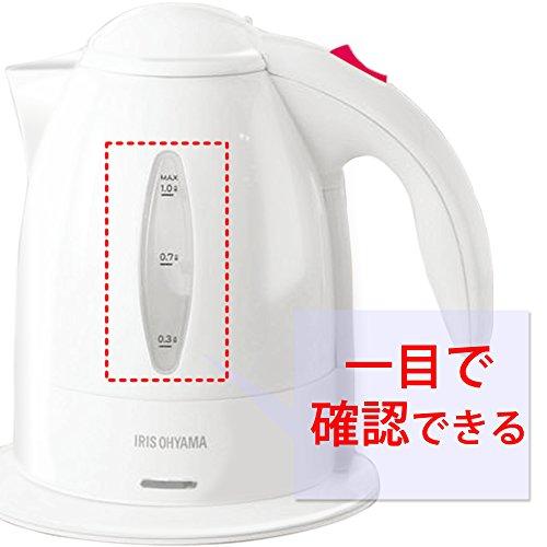 アイリスオーヤマ 電気ケトル ホワイト IKE-1001-W｜aobashop｜02