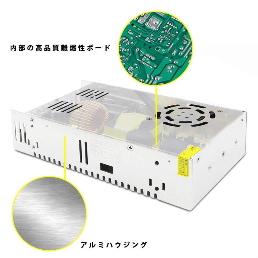 スイッチング電源 直流安定化電源12V 30A 360W 過負荷電圧遮断 安全保護回路 放熱ファン付き AC DCコンバーター (0.7kg)｜aobashop｜04