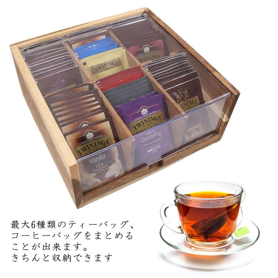 Unho ティーバッグケース 天然木製 お茶 紅茶パック収納ボックス 6種類 ドリップコーヒー ティバッグをまとめ オフィス キッチン 取り出しやすい S 0213 Aobashop 通販 Yahoo ショッピング