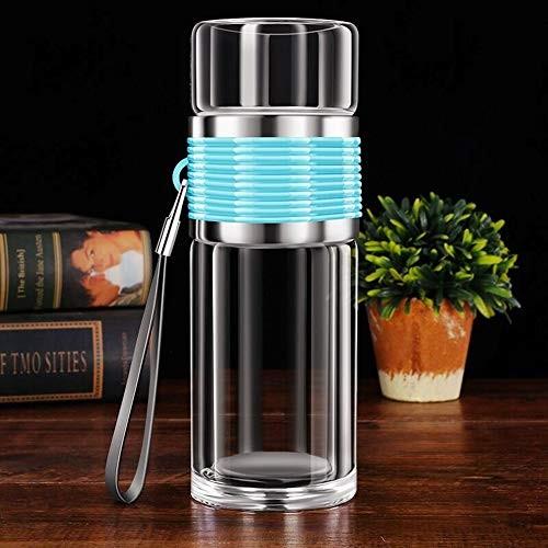 耐熱ガラス 透明 水筒 二重ガラス ケータ 水筒 ボトル ガラス水筒 イマグ 茶こし付き 男女兼用 贈り物 直飲み 青 S 0601 Aobashop 通販 Yahoo ショッピング