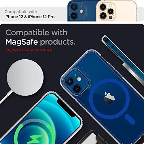 Spigen iPhone 12 Pro Max 用 ケース 6.7インチ全透明 米軍MIL規格 ワイヤレス充電対応 ACS02627 (ブルー)｜aobashop｜04