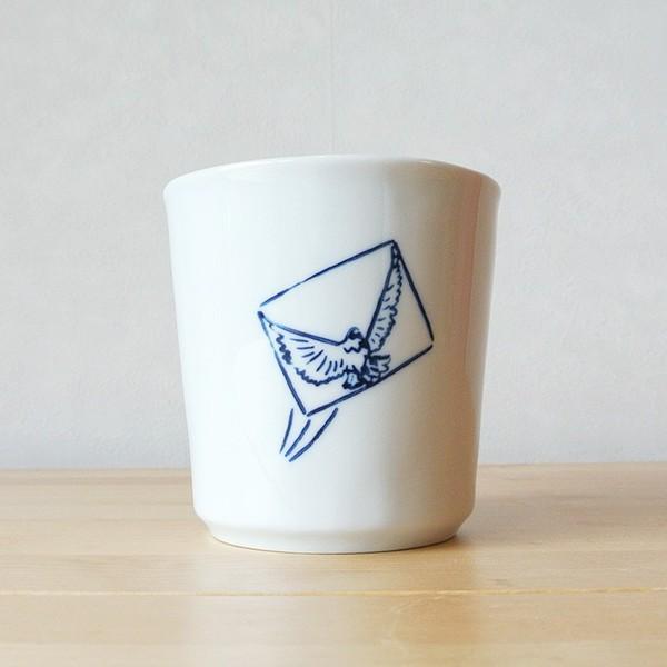 販売終了■マグカップ 鳩 Lサイズ HATO Departure letter クリア ホワイト マルチカップ ハト 1万円以上送料無料 クリックポスト不可 | 