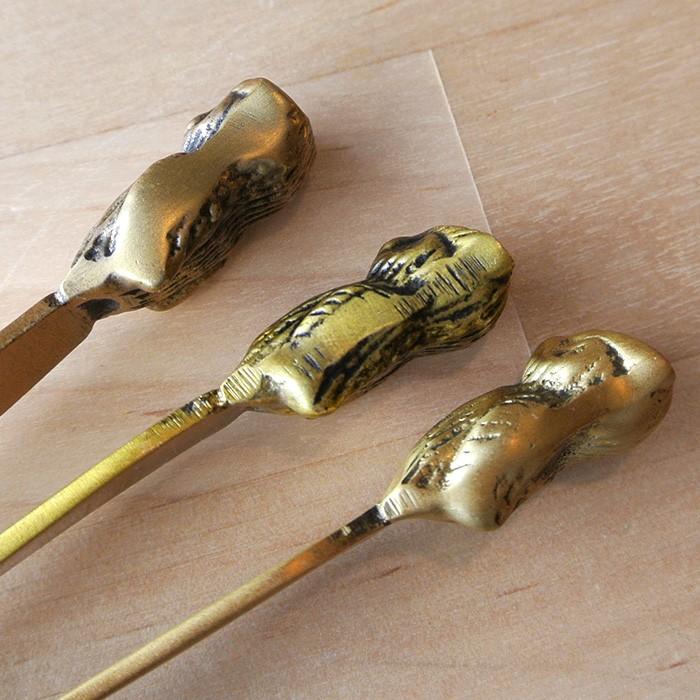 販売終了□バターナイフ フクロウ ブラスカトラリーオウル ふくろう