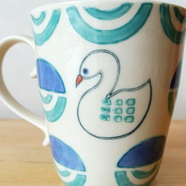 販売終了■マグカップ 白鳥 マノスフルッタ テーブルウェア スワン ハンド ペイント 250ml 1万円以上送料無 料 クリックポスト不可 |  | 03