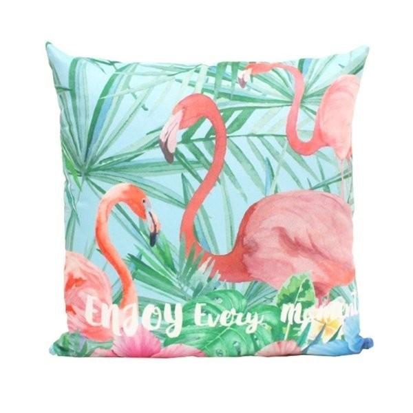 販売終了■クッションカバー 45×45cm フラミンゴ リゾート カラフル インテリア 送料200円 1万円以上送料無料 | 