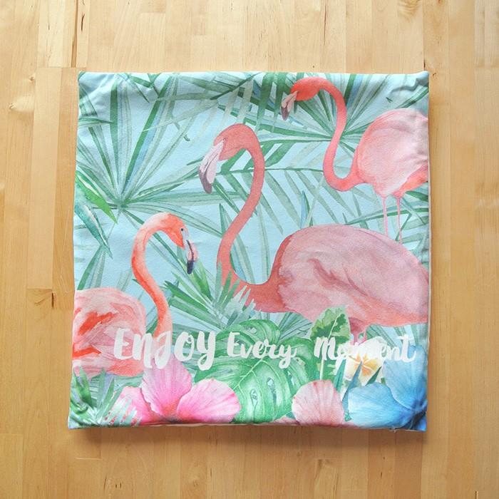 販売終了■クッションカバー 45×45cm フラミンゴ リゾート カラフル インテリア 送料200円 1万円以上送料無料 |  | 02