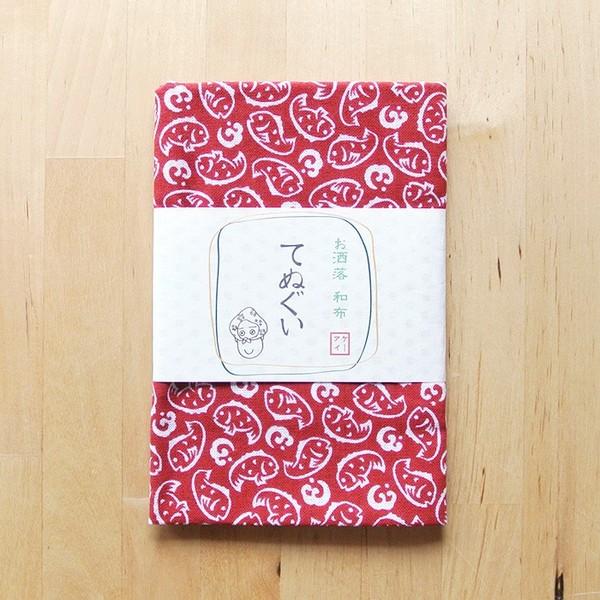 販売終了■てぬぐい 鯛 日本製 赤 和布 タオル タイ お祝い 送料200円 1万円以上送料無料 | 