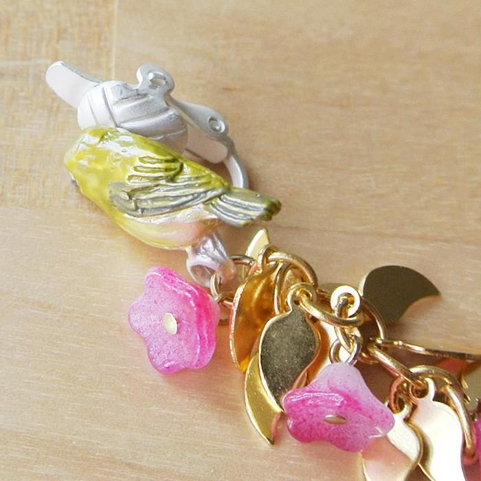 販売終了■イヤリング メジロの気持ち Palnart Poc パルナートポック 目白 花 EA068 送料200円 1万円以上送料無料 |  | 06