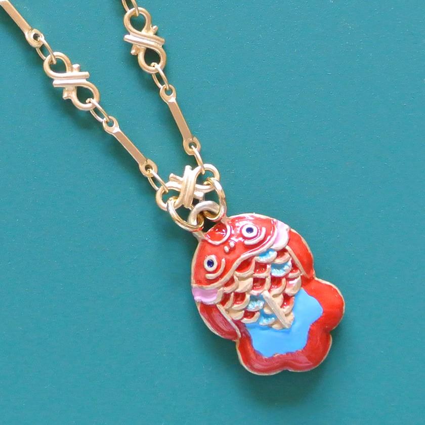 販売終了■ネックレス 金魚 メリー Palnart Poc パルナートポック レトロ 浴衣コーデ NE369 送料200円 1万円以上送料無料 | 