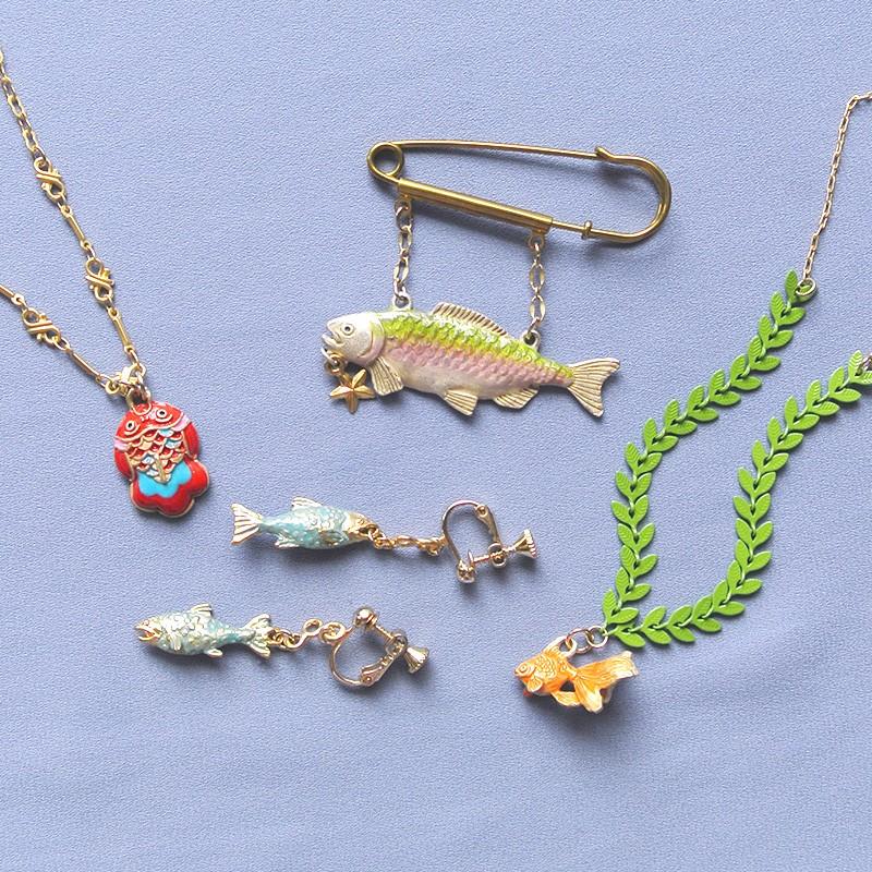販売終了■ネックレス 金魚 メリー Palnart Poc パルナートポック レトロ 浴衣コーデ NE369 送料200円 1万円以上送料無料 |  | 18