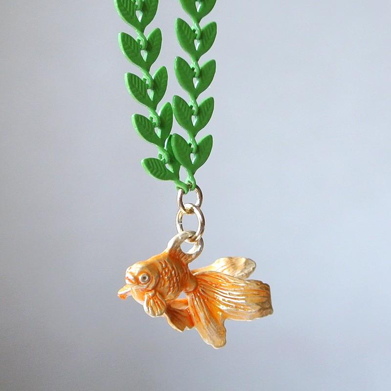 販売終了■ネックレス 金魚 水底のお嬢さん Palnart Poc パルナートポック 浴衣コーデ 水草 NE375 送料200円 1万円以上送料無料 |  | 11