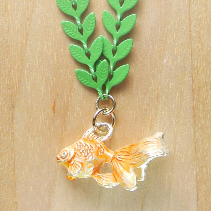 販売終了■ネックレス 金魚 水底のお嬢さん Palnart Poc パルナートポック 浴衣コーデ 水草 NE375 送料200円 1万円以上送料無料 |  | 03