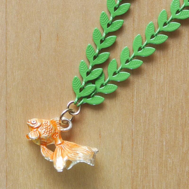 販売終了■ネックレス 金魚 水底のお嬢さん Palnart Poc パルナートポック 浴衣コーデ 水草 NE375 送料200円 1万円以上送料無料 |  | 04
