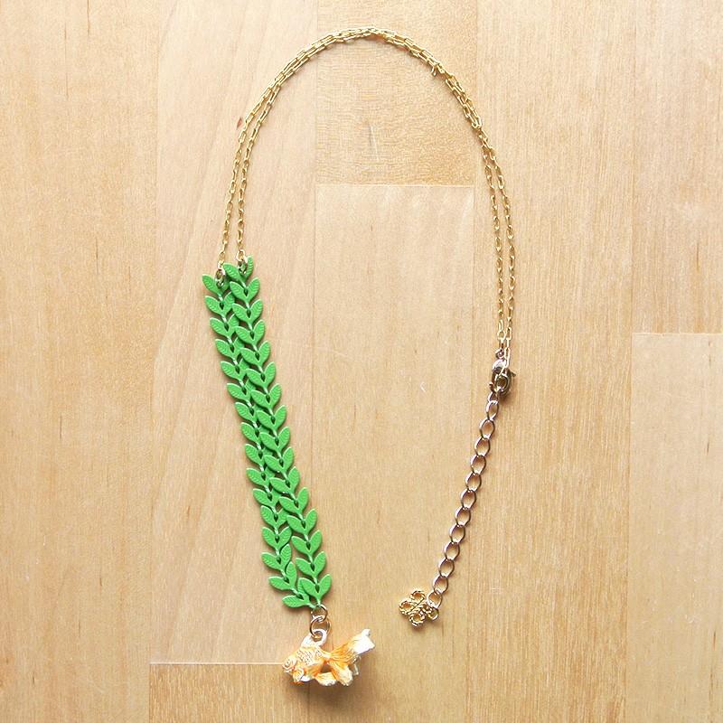 販売終了■ネックレス 金魚 水底のお嬢さん Palnart Poc パルナートポック 浴衣コーデ 水草 NE375 送料200円 1万円以上送料無料 |  | 07