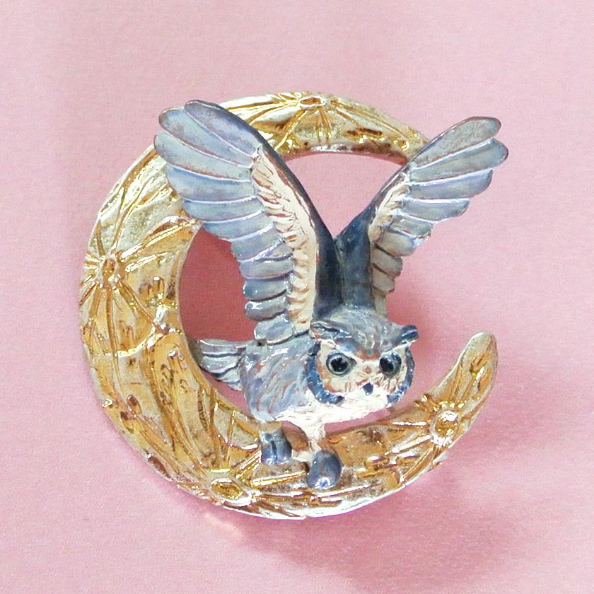 ブローチ ムーンレィス Palnart Poc パルナートポック フクロウ 梟  