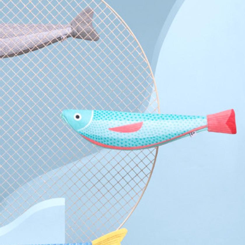 販売終了■おさかなポーチ 青魚 DON FISHER ドンフィッシャー VERDIN 地中海のさかな 輸入雑貨 ブルー ピンク 送料200円 1万円以上送料無料 |  | 04