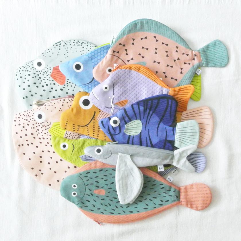魚のイラスト入りポーチ 販売終了□おさかなポーチ ニシン DON FISHER ドンフィッシャー